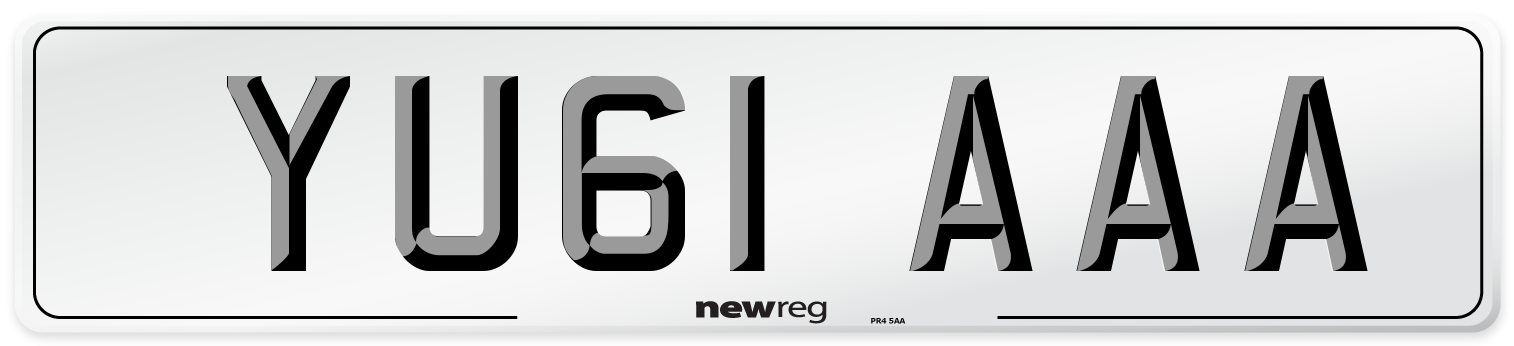 YU61 AAA Number Plate from New Reg